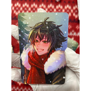 Card/thẻ bo góc Seraph of the End kim tuyến chủ đề Noel