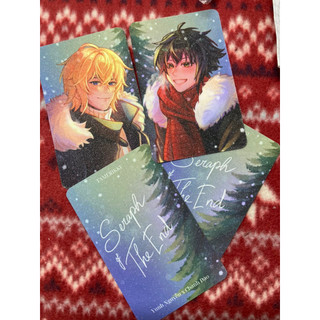 Card/thẻ bo góc Seraph of the End kim tuyến chủ đề Noel