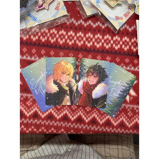 Card/thẻ bo góc Seraph of the End kim tuyến chủ đề Noel