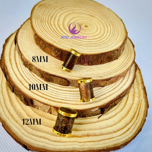 Đốt Trúc KATEDA Trầm Tốc Bọc Khoen, Charm Phúc Lộc Thọ, Làm Vòng Tay 8mm, 10mm, 12mm