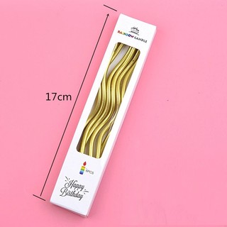 Trang trí bánh [FREESHIP❤️] Combo 5 Vỉ Nến Xoắn Ốc trang trí bánh sinh nhật, nến xoắn dài sinh nhật