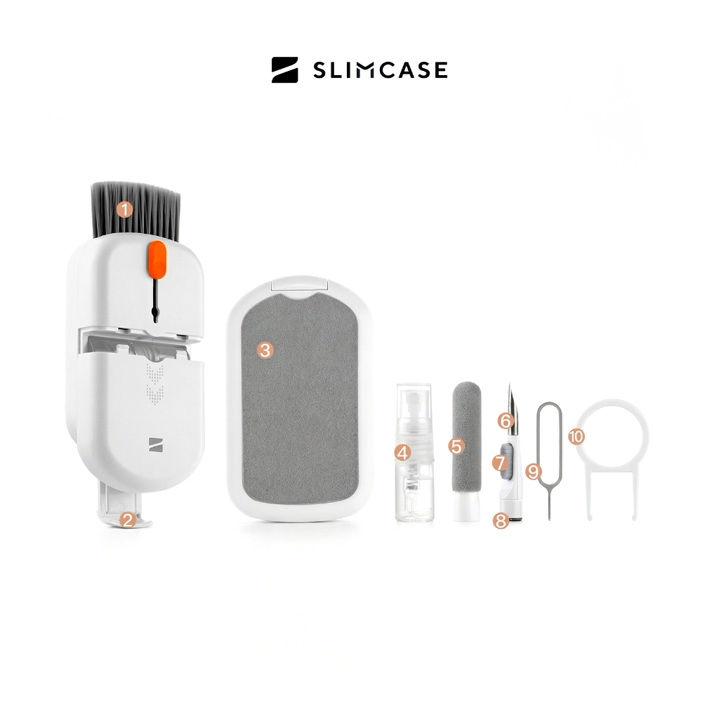 Bộ Kit vệ sinh thiết bị điện tử Slimcase nhỏ gọn , 10 trong 1