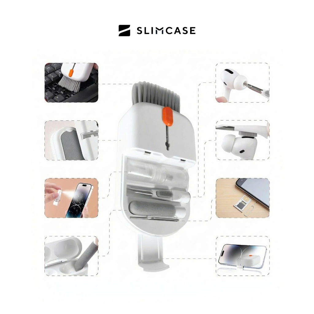 Bộ Kit vệ sinh thiết bị điện tử Slimcase nhỏ gọn , 10 trong 1