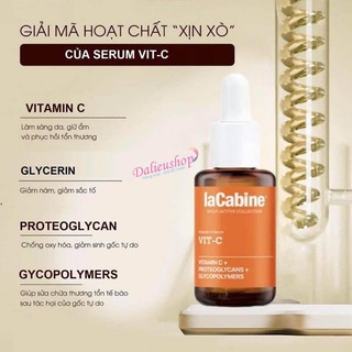 [Hàng công ty] LaCabine Vit-C Serum Tinh chất Vitamin C làm sáng da, dưỡng ẩm và chống oxy hóa 30ml