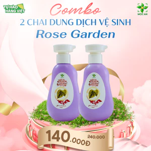 COMBO 2 Chai Dung Dịch Vệ Sinh Phụ Nữ ROSE GARDEN Chiết Xuất Trầu Không Nha Đam Tía Tô Và Bạc Hà, làm sạch vùng kín