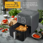 Nồi Chiên Không Dầu Bluestone AFB-5858, Giỏ Chiên Kính 7.0Lít - 1800W, Núm Cơ Dễ Sử Dụng, BH Chính Hãng 2 Năm -Mejia — ảnh 6