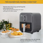 Nồi Chiên Không Dầu Bluestone AFB-5858, Giỏ Chiên Kính 7.0Lít - 1800W, Núm Cơ Dễ Sử Dụng, BH Chính Hãng 2 Năm -Mejia — ảnh 2