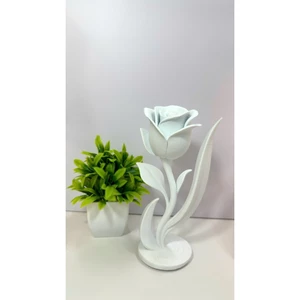 Mô hình hoa hồng in 3D trang trí để bàn làm việc, quà tặng độc đáo