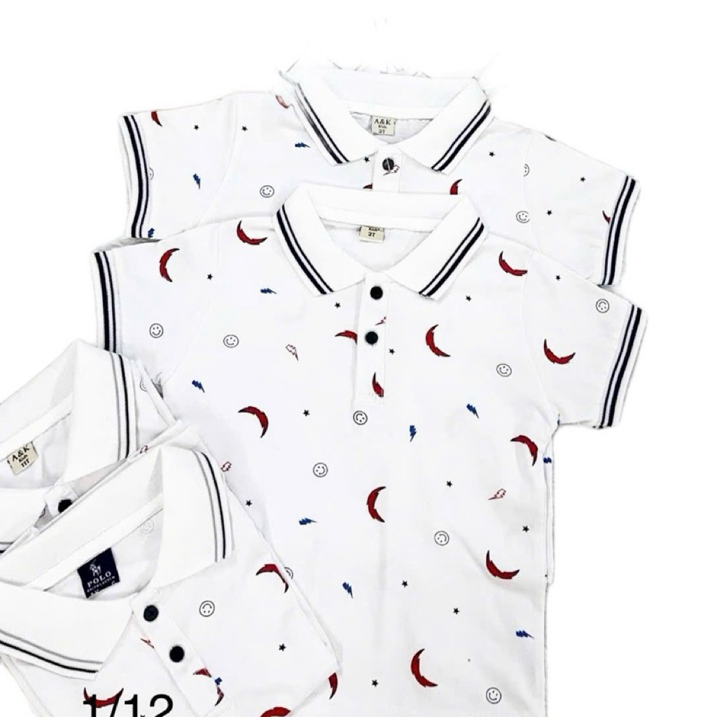 Combo 2 Áo thun cotton có cổ cho bé trai (mẫu mới )