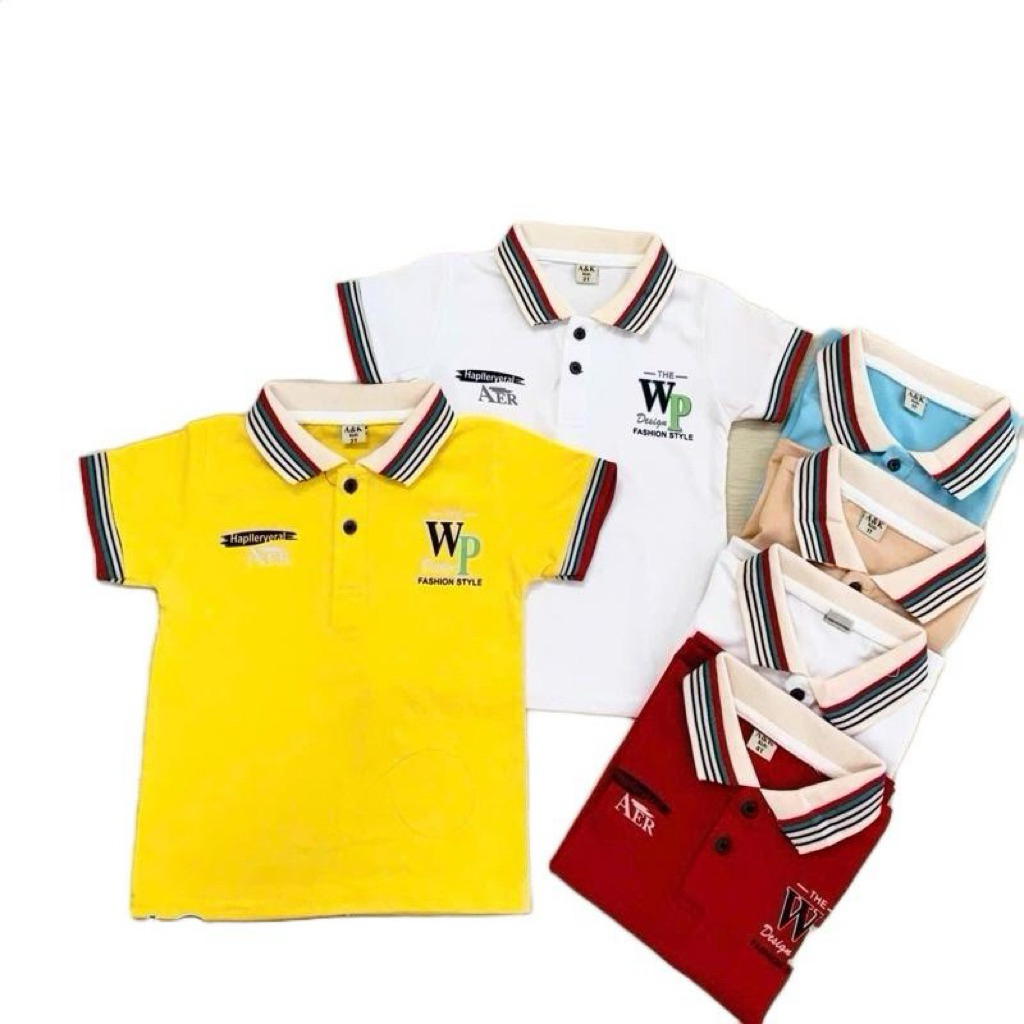 Combo 2 Áo thun cotton có cổ cho bé trai (mẫu mới )