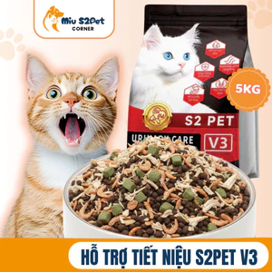 Hạt Cho Mèo S2Pet V3 Trộn Thịt Sấy Đông Khô – ISO900, Mượt Lông, Đẩy Búi Lông