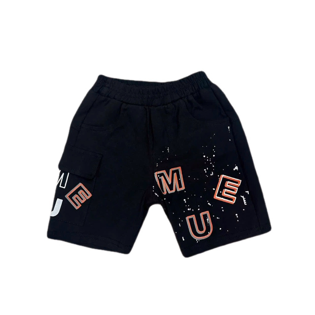 Combo 2 và 3 quần lửng thung cotton màu đen cho bé trai(mẫu ngẫu nhiên )