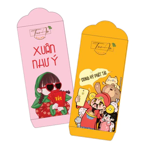 Combo Quà Tặng 5 Bao Lì Xì Tết Đong Đầy Yêu Thương - Tuệ An Tasty Limited