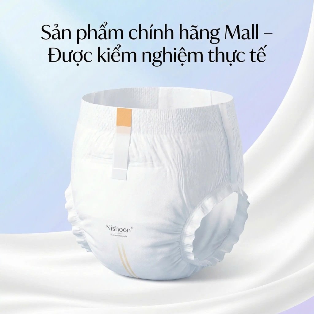 [100 miếng] NISHOON Tã bỉm quần trẻ em Size M/L/XL/2XL/3XL/4XL – Co giãn tốt, siêu mềm, thấm hút