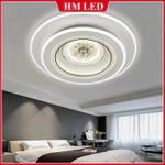 [HM LED] Đèn ốp trần trang trí Pha Lê 2 tầng 50cm, 65cm, 85cm cao cấp 3 màu, chỉnh độ sáng + Remote/App điện thoại — ảnh 3