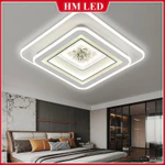 [HM LED] Đèn ốp trần trang trí Pha Lê 2 tầng 50cm, 65cm, 85cm cao cấp 3 màu, chỉnh độ sáng + Remote/App điện thoại — ảnh 2