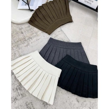 Chân Váy Xếp Ly Dạ Nữ Chân Váy Dạ Xếp Ly Dáng Ngắn Dạ Dày Dặn Hàng Loại 1 Minefashion SV1200
