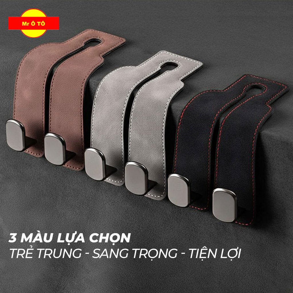 Móc Treo Đồ Cài Sau Ghế Ô Tô Loại 1 Chất Liệu Da Cao Cấp – Treo Túi, Treo Áo, Giữ Khoang Xe Gọn Gàng