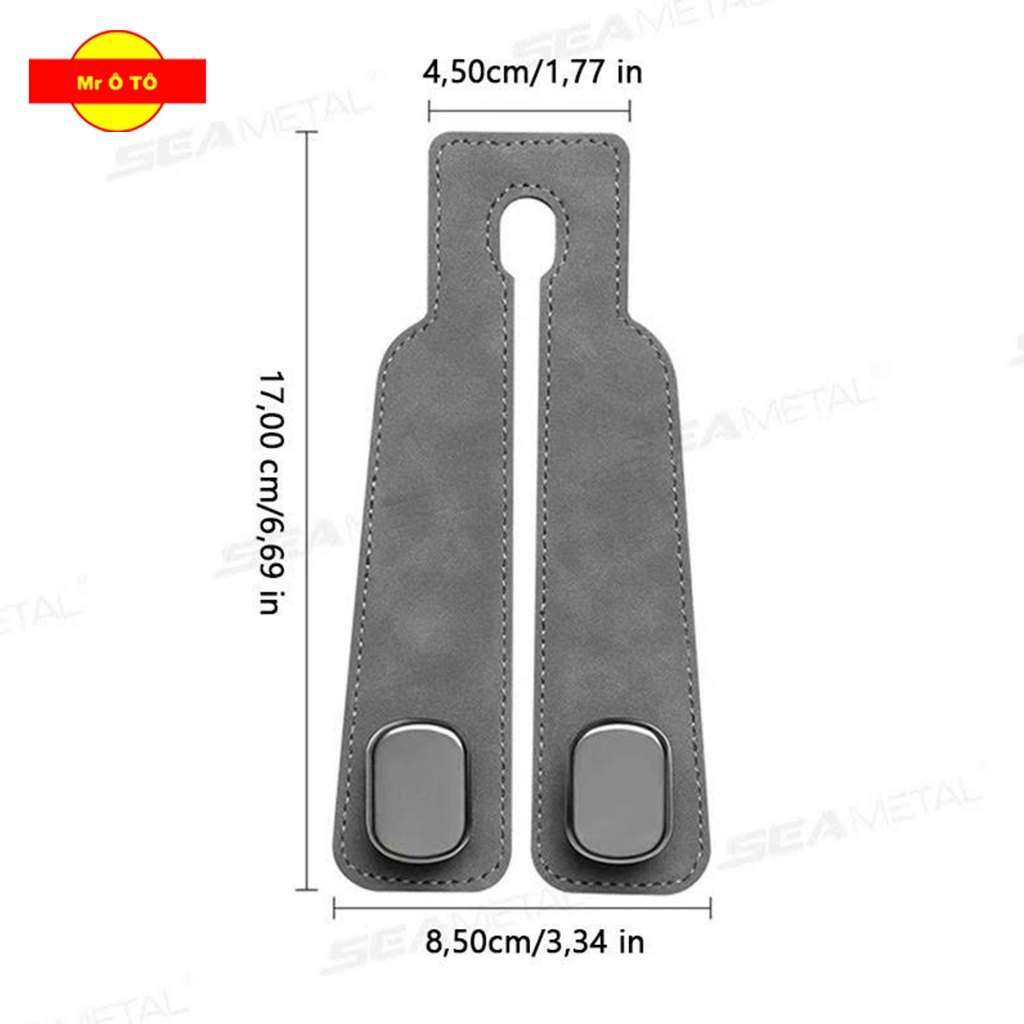 Móc Treo Đồ Cài Sau Ghế Ô Tô Loại 1 Chất Liệu Da Cao Cấp – Treo Túi, Treo Áo, Giữ Khoang Xe Gọn Gàng