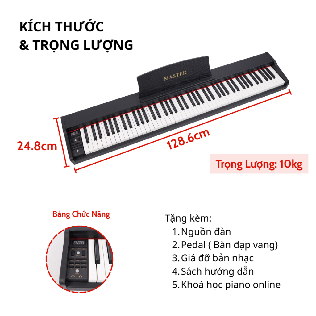 PIANO MASTER C300 - Đàn Piano Điện Dành Cho Người Mới (Mới Nhất 2026)