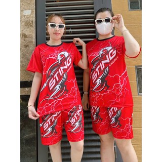 Đồ bộ nam nữ sting unisex Sét bộ quần sọt áo cổ tròn chất liệu thun lạnh co giãn thâm hút mồ hôi KL2