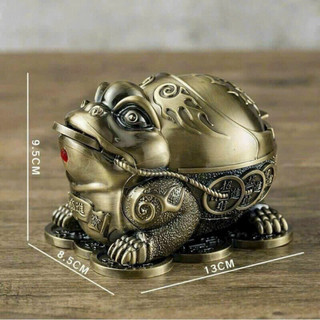 Gạt Tàn Đặt Bàn Chất Liệu Hợp Kim Đồng Đủ Hình Các Con Vật Không Gỉ Sét, Đóng Mở Nắp Tiện Dụng