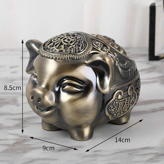 Gạt Tàn Đặt Bàn Chất Liệu Hợp Kim Đồng Đủ Hình Các Con Vật Không Gỉ Sét, Đóng Mở Nắp Tiện Dụng