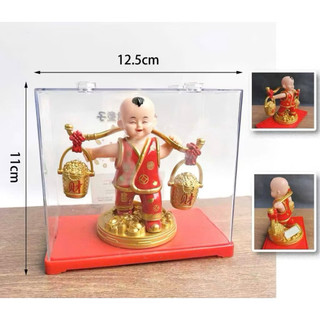Cậu bé phát tài lắc lư năng lượng mặt trời cỡ lớn dùng để trang trí mở cửa thu hút tài lộc, tiền bạc, ô tô