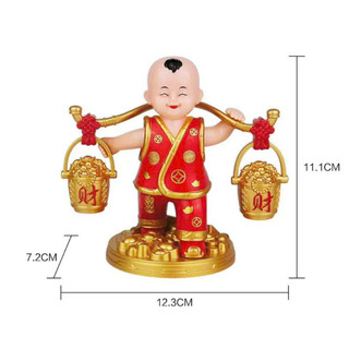 Cậu bé phát tài lắc lư năng lượng mặt trời cỡ lớn dùng để trang trí mở cửa thu hút tài lộc, tiền bạc, ô tô