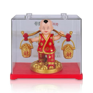 Cậu bé phát tài lắc lư năng lượng mặt trời cỡ lớn dùng để trang trí mở cửa thu hút tài lộc, tiền bạc, ô tô