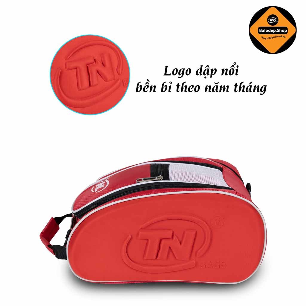 Túi Thể Thao Đựng Giày 2 Ngăn Chống Thấm TNBags TN.B 9002 Màu Đỏ Cao Cấp Cá Tính Tập Gym Đá Bóng!
