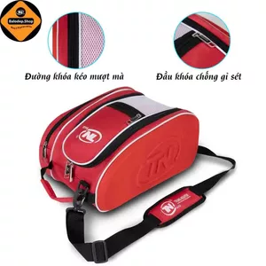 Túi Thể Thao Đựng Giày 2 Ngăn Chống Thấm TNBags TN.B 9002 Màu Đỏ Cao Cấp Cá Tính Tập Gym Đá Bóng!