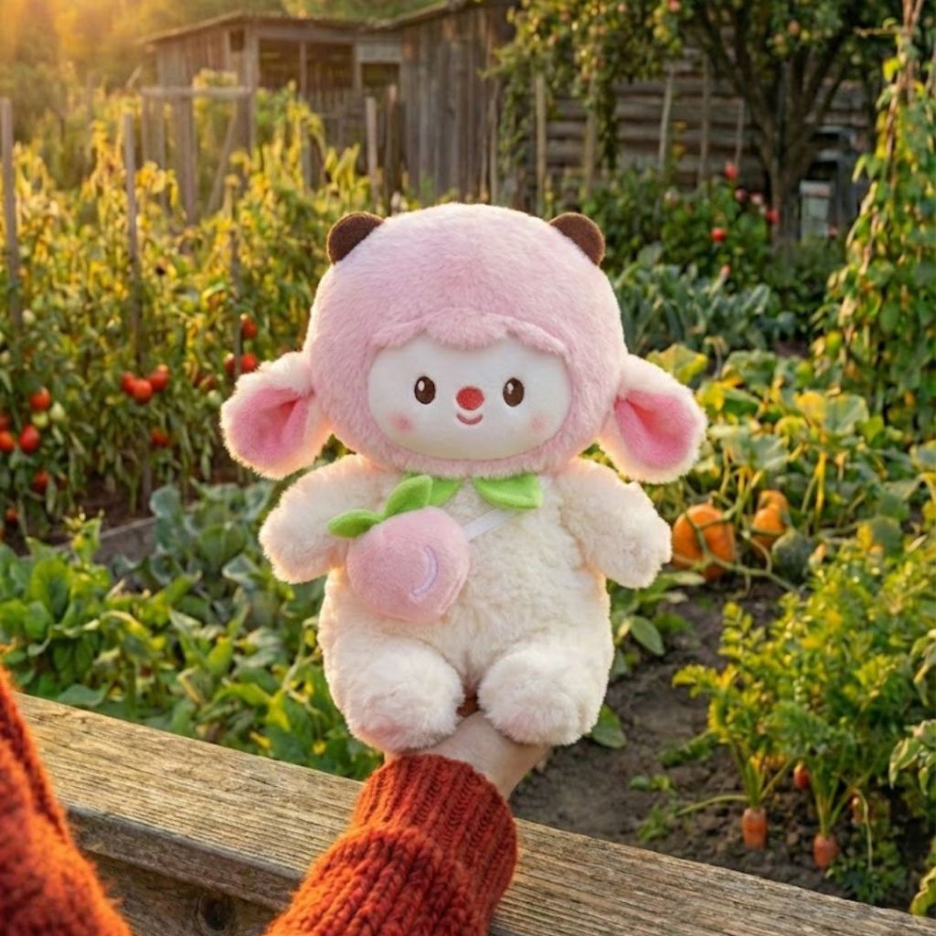 Gấu Bông Cừu Cosplay Trái Cây Dễ Thương, Thú Nhồi Bông Cừu Đeo Túi Hoa Quả Làm Quà Tặng Cho Bé,Bạn Gái