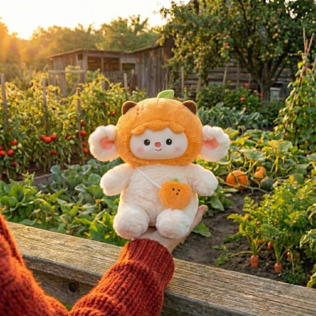 Gấu Bông Cừu Cosplay Trái Cây Dễ Thương, Thú Nhồi Bông Cừu Đeo Túi Hoa Quả Làm Quà Tặng Cho Bé,Bạn Gái
