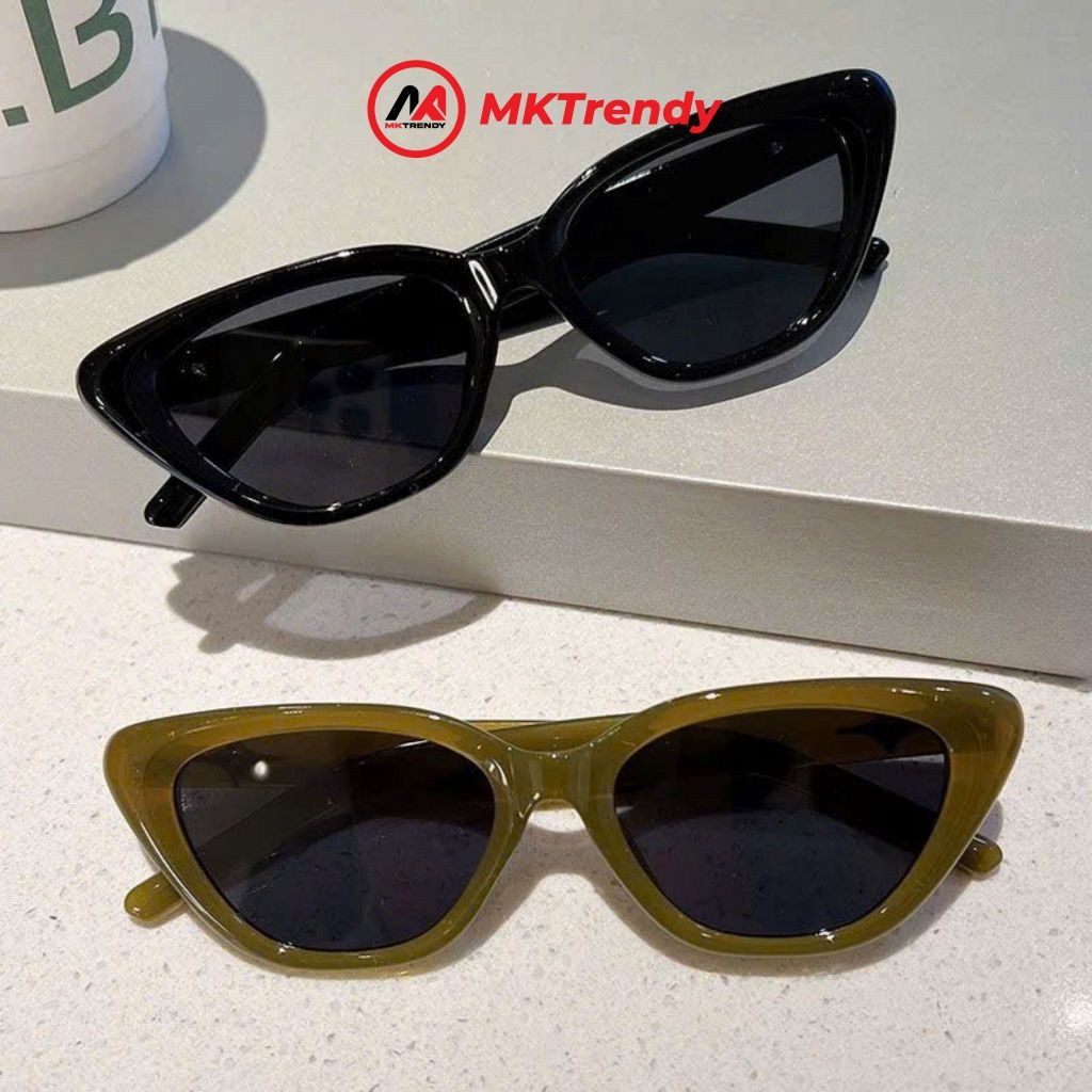Kính râm mắt mèo chống tia UV MKTRENDY kính mát thời trang nam nữ phong cách Hàn Quốc đi chơi đi học R1
