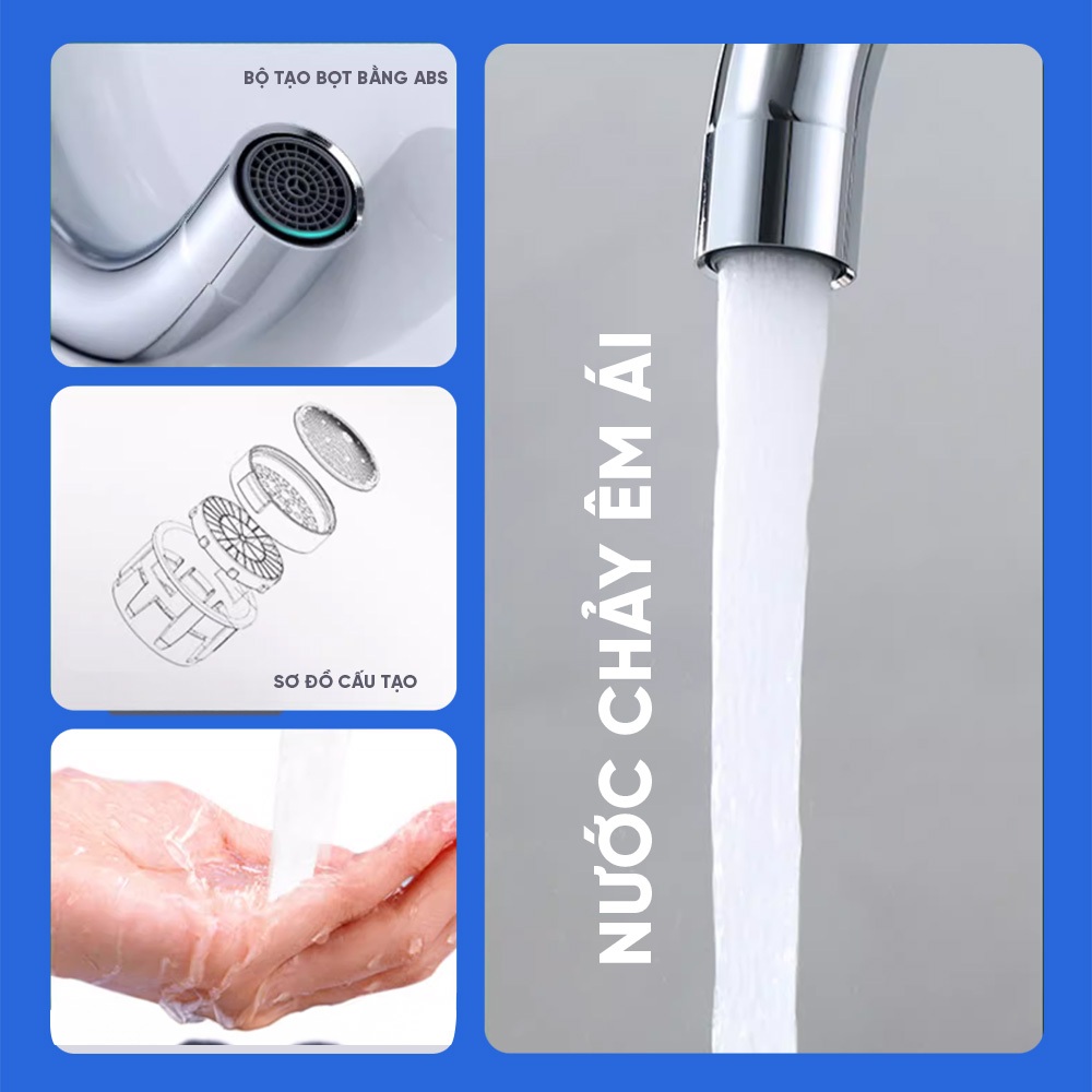 Vòi rửa bát lạnh inox 304 cao cấp, vòi nước rửa chén đầu xoay, tiện dụng, chống gỉ sét, CCDG-094D