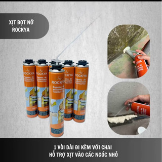 COMBO 2-Combo 5 Chai Xịt PU Foam, Keo Bọt Nở Bịt Kín Lổ, Cách Âm Cách Nhiệt Chống Thấm Rockiya, Apollo, Xtraseal 750ml