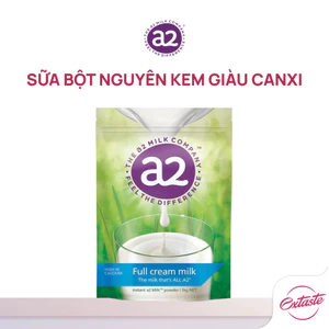 Sữa bột nguyên kem A2 xuất xứ Úc giúp bổ sung canxi phát triển xương chắc khoẻ túi 1kg