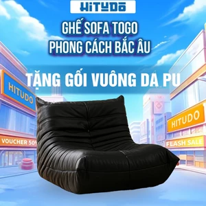 GHẾ SOFA TOGO HITUDO – SOFA DA PU PHONG CÁCH BẮC ÂU, ÊM ÁI THƯ GIÃN