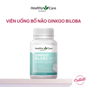 Viên uống bổ não HealthyCare Ginkgo Biloba 100 viên hoạt huyết dưỡng não hỗ trợ trí nhớ