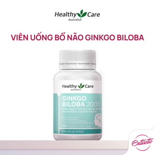 [CHÍNH HÃNG] Viên uống bổ não HealthyCare Ginkgo Biloba 100 viên hoạt huyết dưỡng não hỗ trợ trí nhớ