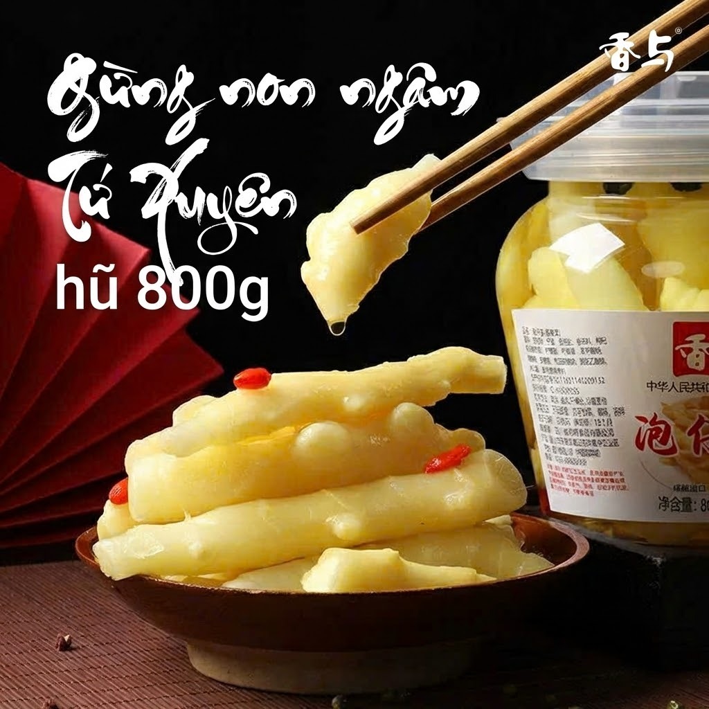 Gừng Bao Tử Muối Chua Ngọt Xiangyu 800g - Gừng Non Ngâm Giòn Sần Sật Chuẩn Vị Tứ Xuyên Đồ Ăn Kèm Chống Ngán Luka Food