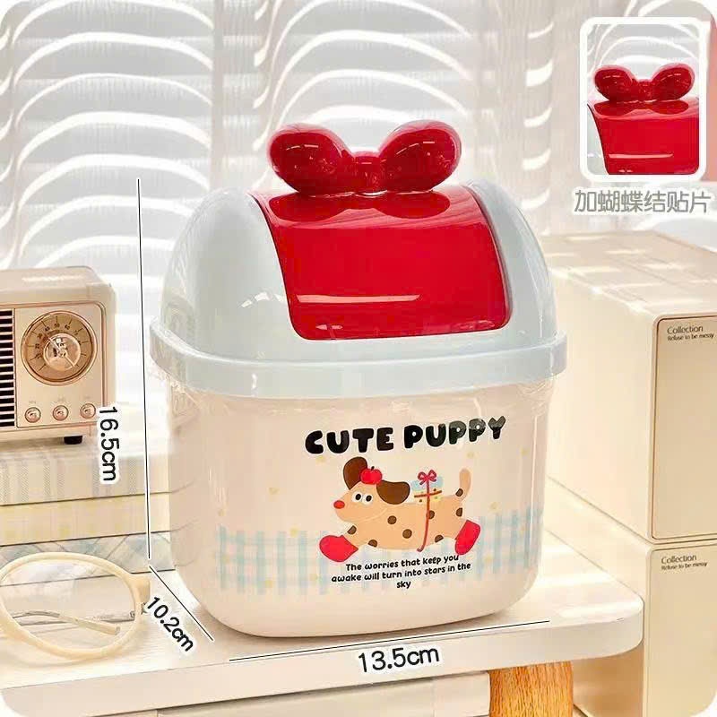 Thùng Rác Mini Để Bàn Có Nắp Lật Hình Thú Dễ Thương – Thùng Đựng Rác Nhỏ Gọn Cho Bàn Học, Bàn Trang Điểm
