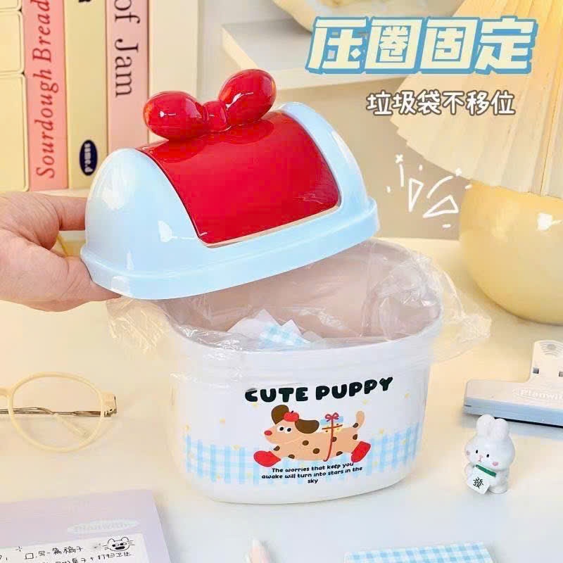 Thùng Rác Mini Để Bàn Có Nắp Lật Hình Thú Dễ Thương – Thùng Đựng Rác Nhỏ Gọn Cho Bàn Học, Bàn Trang Điểm