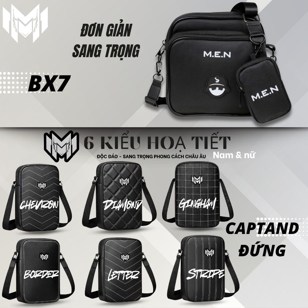 Túi đeo chéo thể thao BX7/ Captand Đứng M.E.N chống thấm [XÃ KHO]