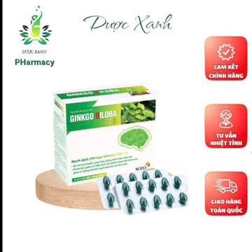 Combo 2 hộp hoạt huyết Ginkgo Biloba 120mg - giúp bổ não , giảm rối loạn tiền đình ,mất ngủ -90 viên