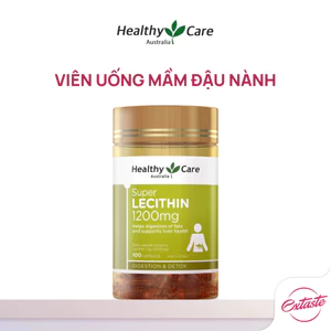 Mầm đậu nành Healthy Care Super Lecithin 1200mg 100 viên hàng chính hãng Úc giúp điều hoà nội tiết