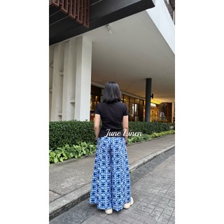 Quần 8 mảnh ống rộng 46cm Linen tưng washed. Lưng bán thun. JUNE LINEN #QD12