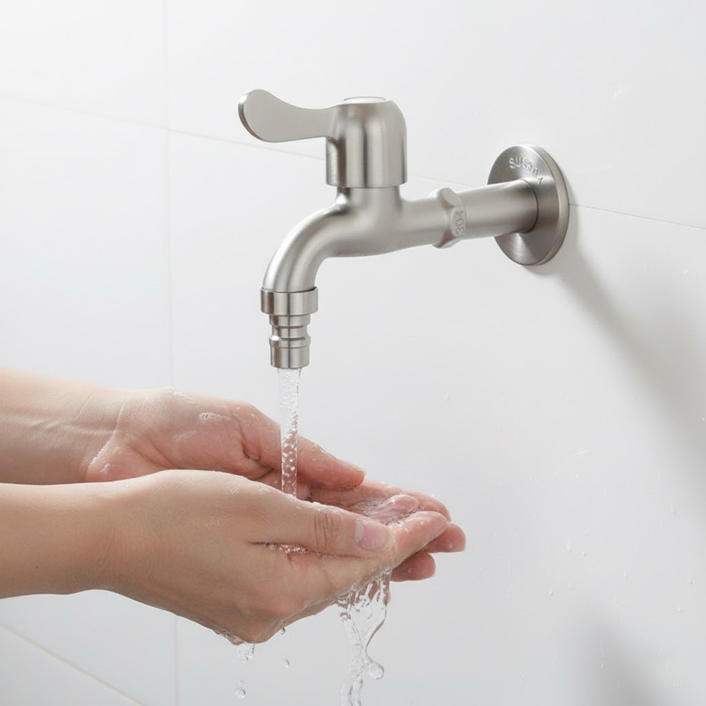 Vòi nước thân dài inox 304, vòi rửa chén chống gỉ cao cấp, cần gạt tiện lợi dễ sử dụng, XJLG-123