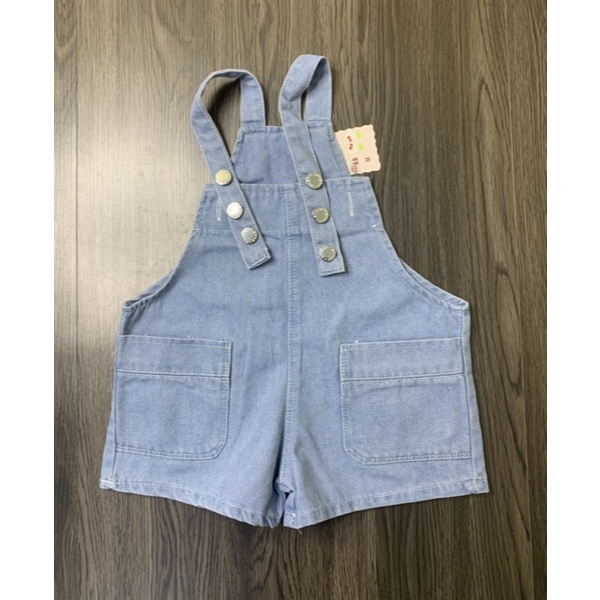 Yếm bò bé gái dáng short – Yếm jean bé gái mềm đẹp